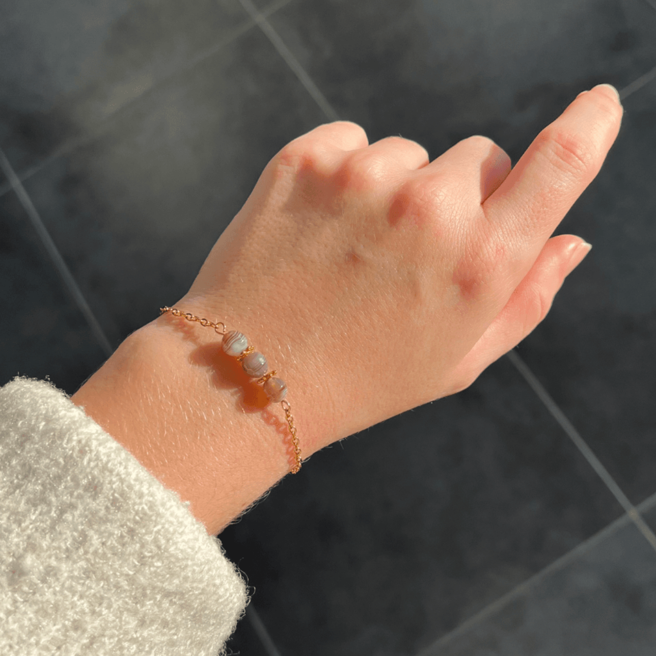 Kettingarmband in Botswana Agaat - Harmonie