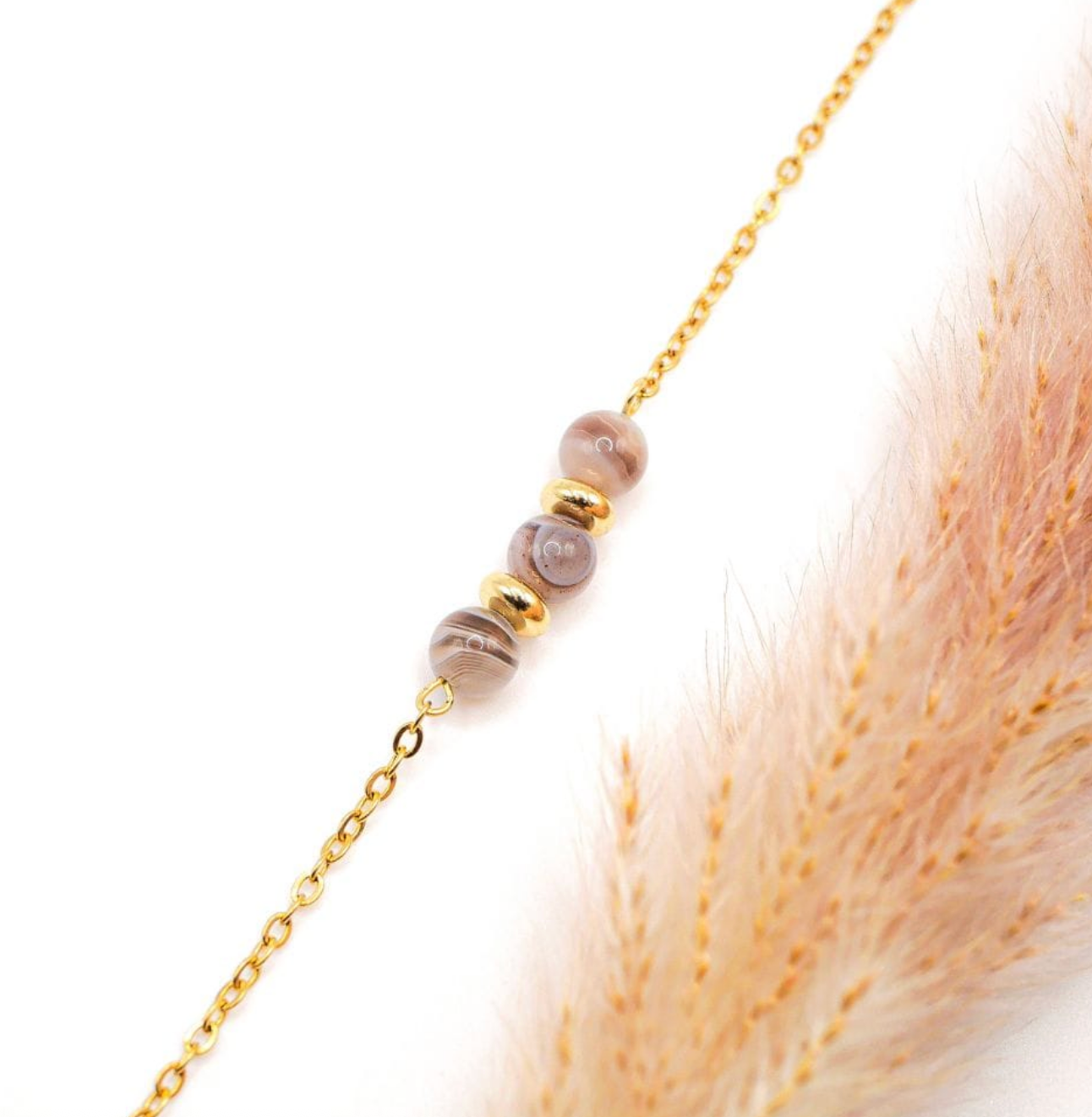 Kettingarmband in Botswana Agaat - Harmonie