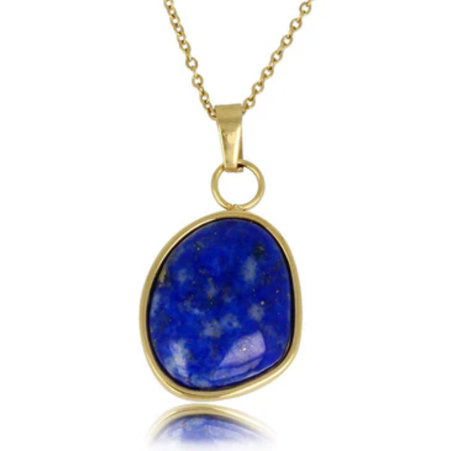 Gouden Ketting met Amazonite Hanger - Unieke Edelsteen